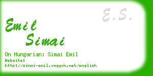 emil simai business card